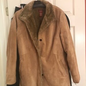 Single breasted Suede Car Coat